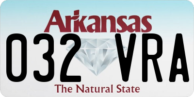 AR license plate 032VRA
