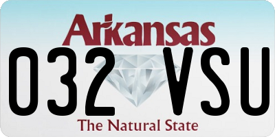 AR license plate 032VSU