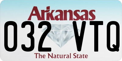 AR license plate 032VTQ