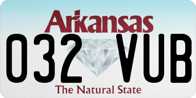 AR license plate 032VUB