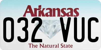 AR license plate 032VUC