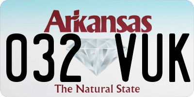 AR license plate 032VUK