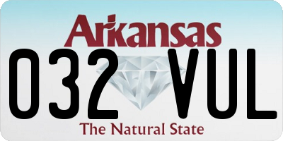 AR license plate 032VUL