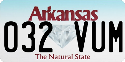 AR license plate 032VUM