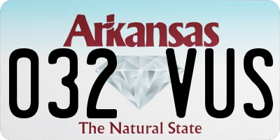 AR license plate 032VUS