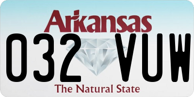 AR license plate 032VUW