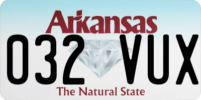 AR license plate 032VUX