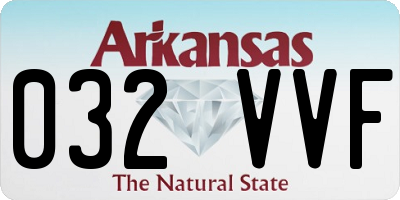 AR license plate 032VVF