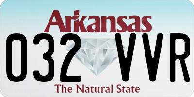 AR license plate 032VVR