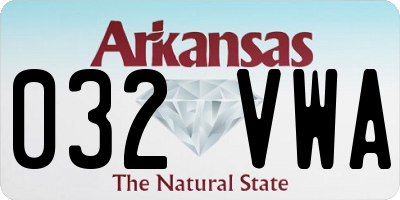 AR license plate 032VWA
