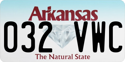 AR license plate 032VWC