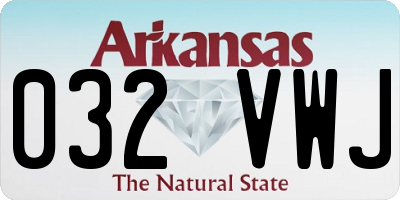 AR license plate 032VWJ