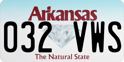 AR license plate 032VWS