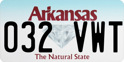 AR license plate 032VWT