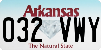 AR license plate 032VWY