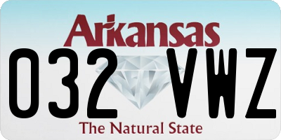 AR license plate 032VWZ