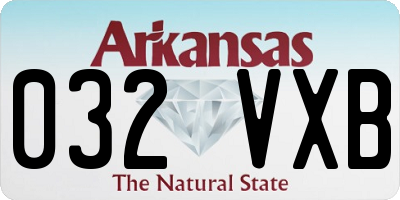 AR license plate 032VXB