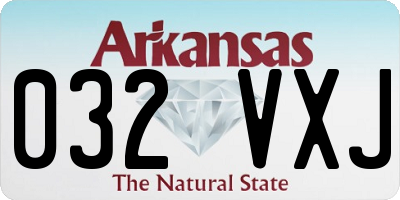 AR license plate 032VXJ