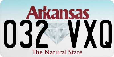 AR license plate 032VXQ