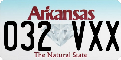 AR license plate 032VXX