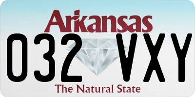 AR license plate 032VXY