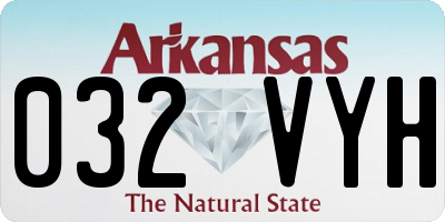 AR license plate 032VYH