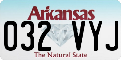 AR license plate 032VYJ