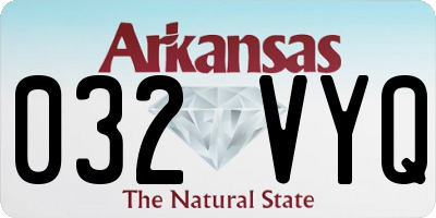 AR license plate 032VYQ