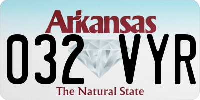 AR license plate 032VYR