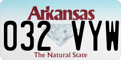 AR license plate 032VYW