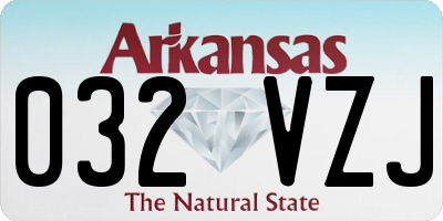 AR license plate 032VZJ