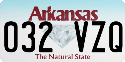 AR license plate 032VZQ