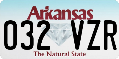 AR license plate 032VZR