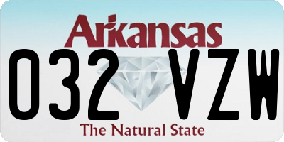 AR license plate 032VZW