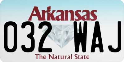 AR license plate 032WAJ