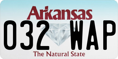 AR license plate 032WAP
