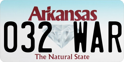AR license plate 032WAR