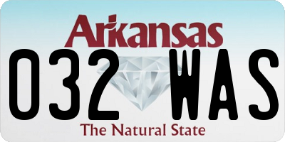 AR license plate 032WAS