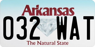 AR license plate 032WAT