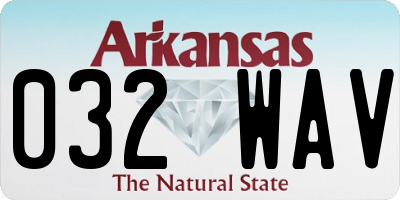 AR license plate 032WAV