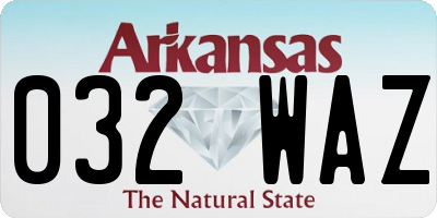 AR license plate 032WAZ