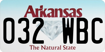 AR license plate 032WBC