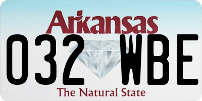 AR license plate 032WBE