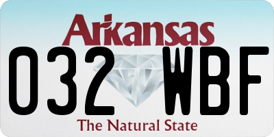AR license plate 032WBF