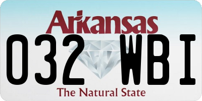 AR license plate 032WBI