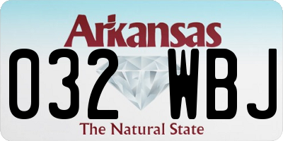 AR license plate 032WBJ