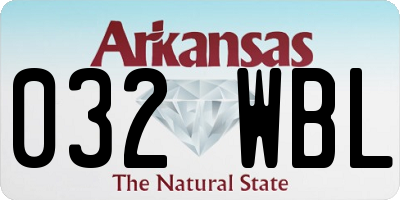 AR license plate 032WBL