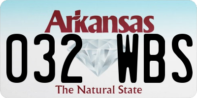 AR license plate 032WBS