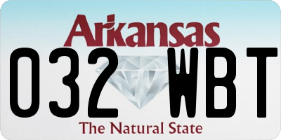 AR license plate 032WBT