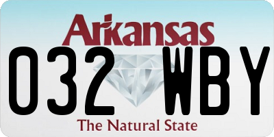 AR license plate 032WBY